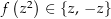 $f\left(z^2\right)\in\left\{z,\,-z\right\}$