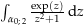 $\int_\curve{0}{2} \frac{\exp\left(z\right)}{z^2+1} \dz$