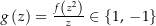 $g\left(z\right)=\frac{f\left(z^2\right)}{z}\in\left\{1,\,-1\right\}$